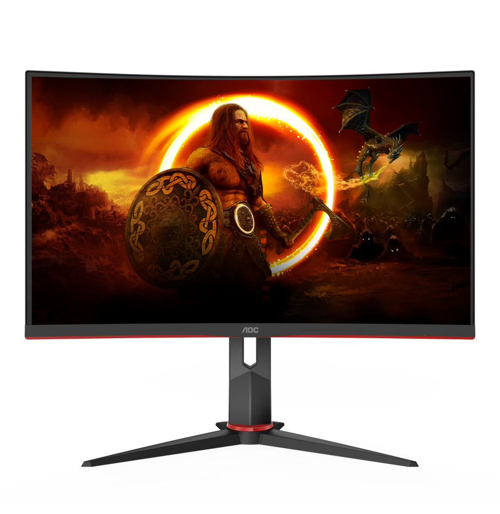 AOC CQ27G2S/BK Monitor PC 68,6 cm (27") 2560 x 1440 Pixel Quad HD Nero, Rosso