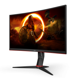 AOC CQ27G2S/BK Monitor PC 68,6 cm (27") 2560 x 1440 Pixel Quad HD Nero, Rosso