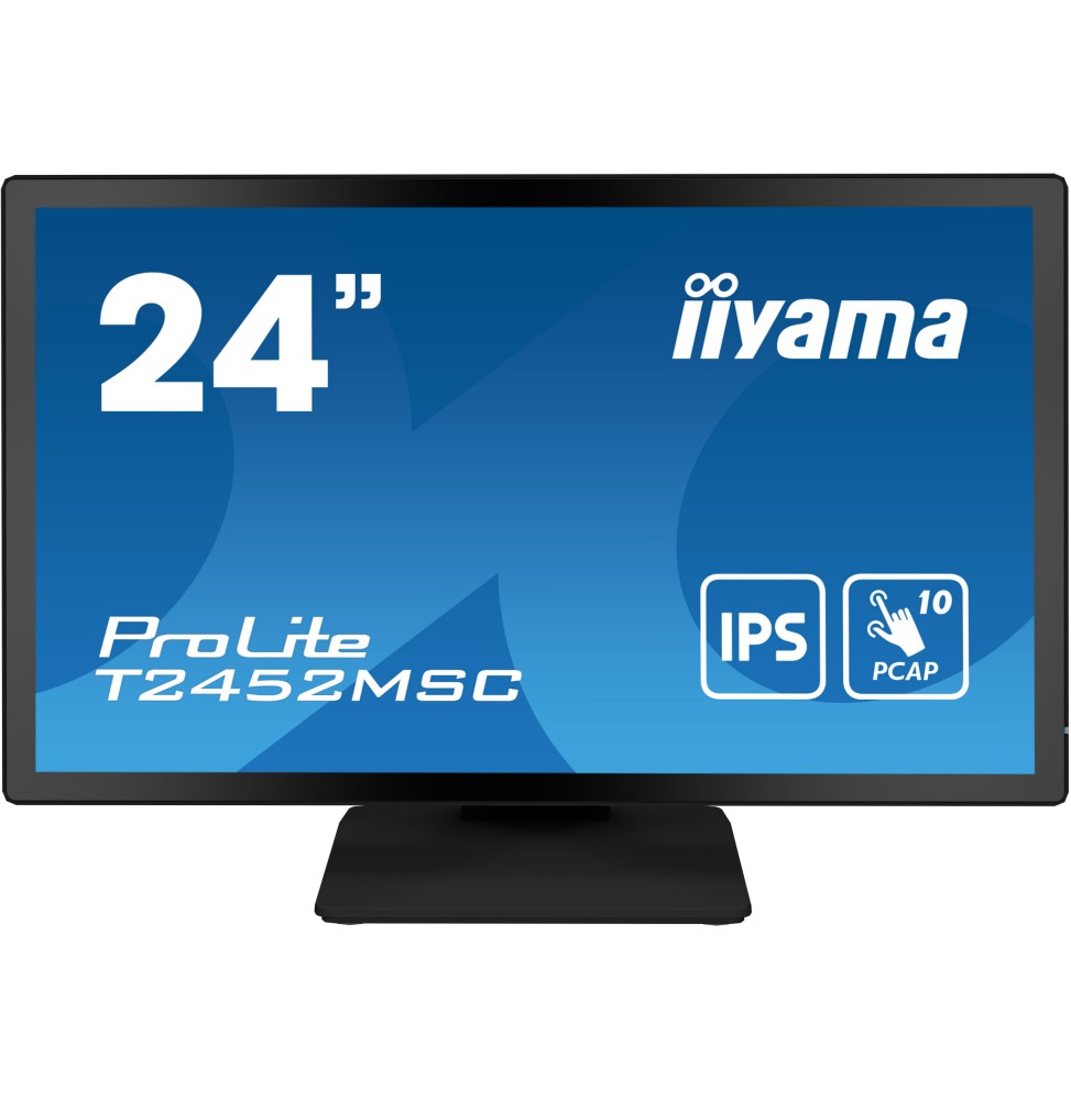 iiyama ProLite T2452MSC-B1 Monitor PC 60,5 cm (23.8") 1920 x 1080 Pixel Full HD LCD Touch screen Mul