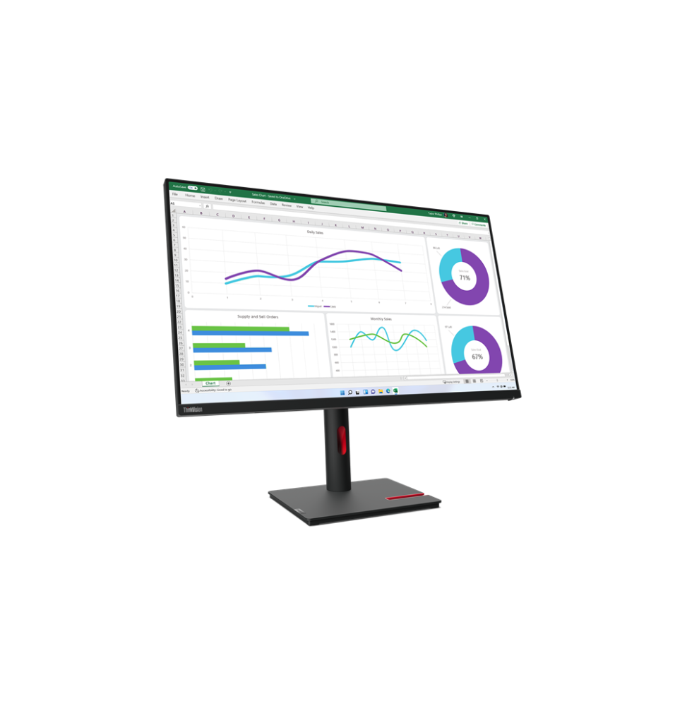 63D3GAT1EU Lenovo ThinkVision T32h-30 LED display 80 cm (31.5") 2560 x 1440 Pixel Quad HD Nero