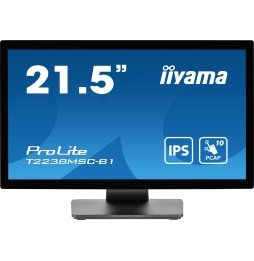iiyama ProLite T2238MSC-B1 Monitor PC 54,6 cm (21.5") 1920 x 1080 Pixel Full HD LED Touch screen Ner