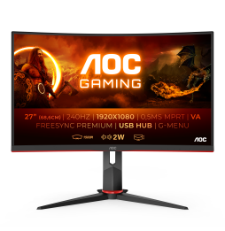 AOC G2 C27G2ZU/BK Monitor PC 68,6 cm (27") 1920 x 1080 Pixel Full HD LED Nero, Rosso