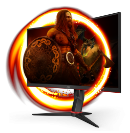 AOC G2 C27G2ZU/BK Monitor PC 68,6 cm (27") 1920 x 1080 Pixel Full HD LED Nero, Rosso