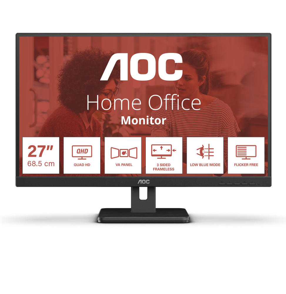 AOC E3 Q27E3UAM Monitor PC 68,6 cm (27") 2560 x 1440 Pixel Quad HD Nero