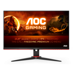 AOC G2 24G2ZE/BK LED display 60,5 cm (23.8") 1920 x 1080 Pixel Full HD Nero, Rosso