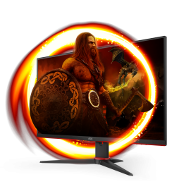AOC G2 24G2ZE/BK LED display 60,5 cm (23.8") 1920 x 1080 Pixel Full HD Nero, Rosso