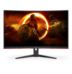 AOC G2 C32G2ZE/BK Monitor PC 80 cm (31.5") 1920 x 1080 Pixel Full HD LED Nero, Rosso