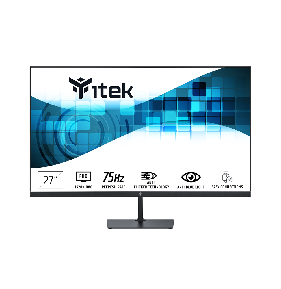 ITMF27V075FHD itek GWF Monitor PC 68,6 cm (27") 1920 x 1080 Pixel Full HD LED Nero