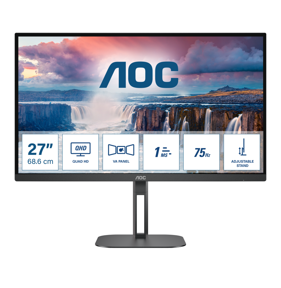 Q27V5N/BK AOC V5 Q27V5N Monitor PC 68,6 cm (27") 2560 x 1440 Pixel Quad HD LED Nero