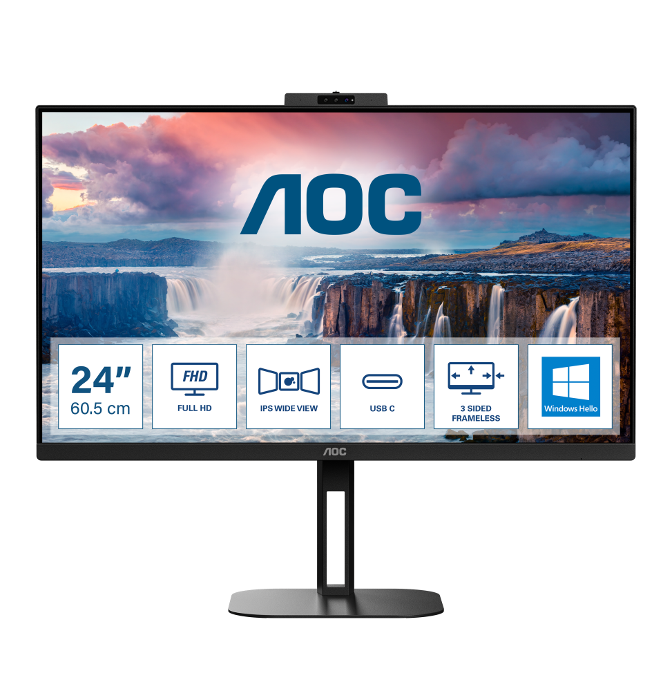 24V5CW/BK AOC V5 24V5CW Monitor PC 60,5 cm (23.8") 1920 x 1080 Pixel Full HD LED Nero