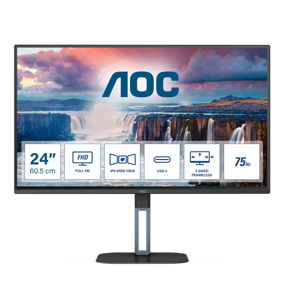 24V5CE/BK AOC V5 24V5CE Monitor PC 60,5 cm (23.8") 1920 x 1080 Pixel Full HD LED Nero