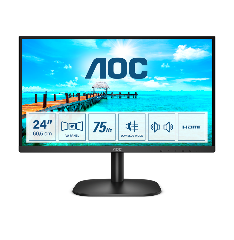 AOC B2 24B2XDAM LED display 60,5 cm (23.8") 1920 x 1080 Pixel Full HD Nero