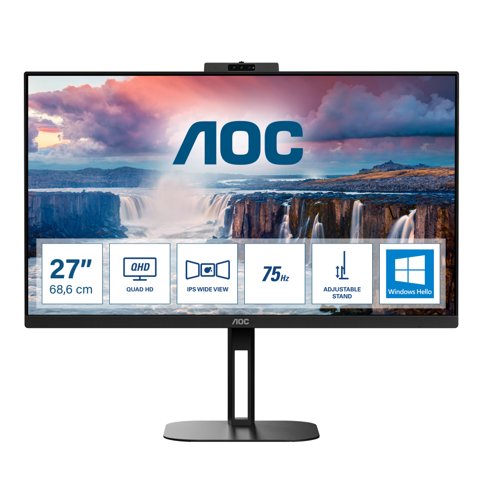 Q27V5CW/BK AOC V5 Q27V5CW Monitor PC 68,6 cm (27") 2560 x 1440 Pixel Quad HD LED Nero