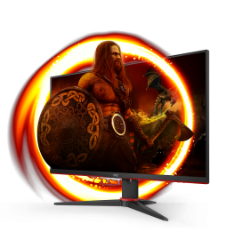 AOC G2 24G2SPAE/BK LED display 60,5 cm (23.8") 1920 x 1080 Pixel Full HD Nero, Rosso