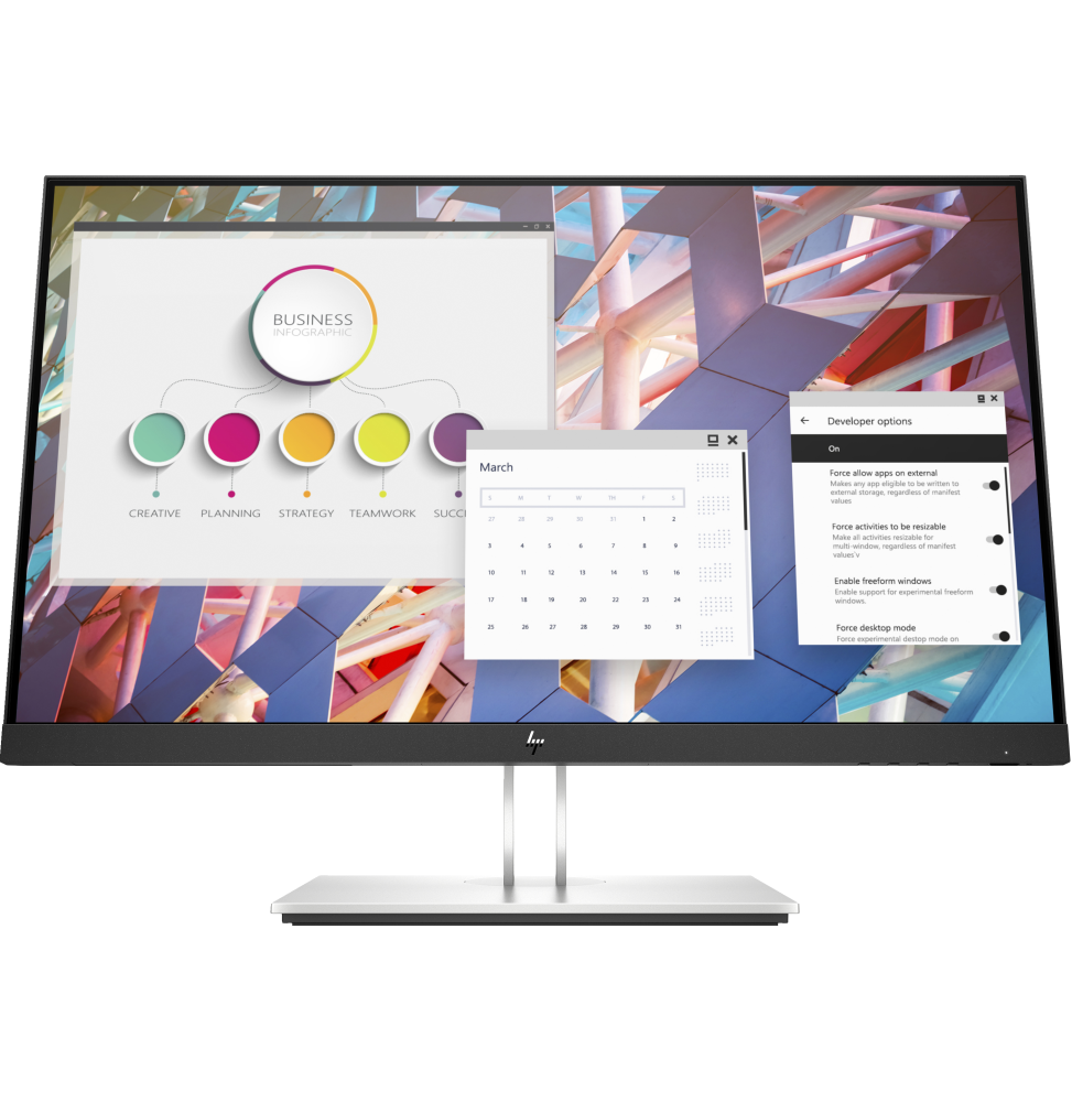 9VF99AA HP E-Series E24 G4 Monitor PC 60,5 cm (23.8") 1920 x 1080 Pixel Full HD LCD Nero, Argento