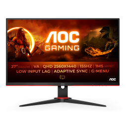 AOC G2 Q27G2E/BK Monitor PC 68,6 cm (27") 2560 x 1440 Pixel Quad HD Nero, Rosso
