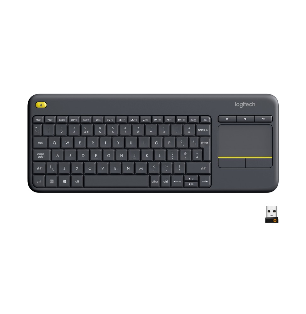 920-007135 Logitech K400 Plus Tastiera Wireless Touch TV, Facili Controlli Multimediali e Touchpad I