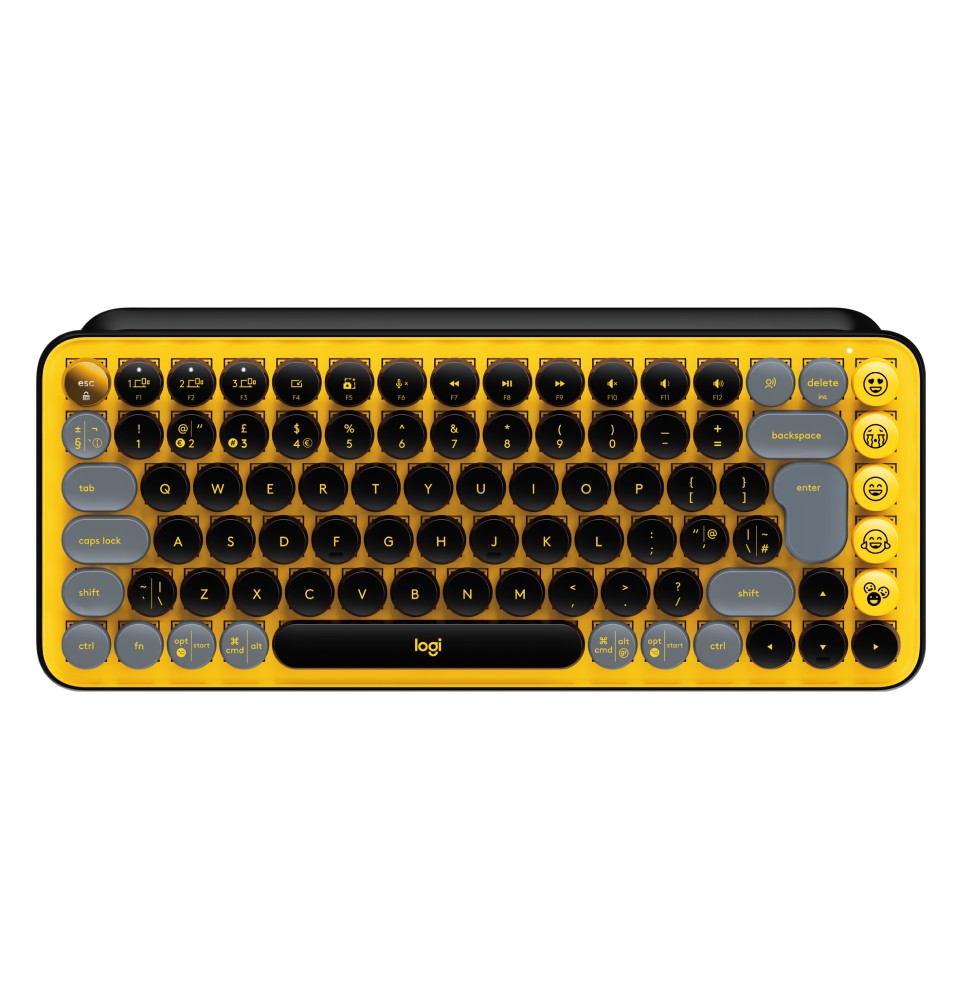 920-010725 Logitech POP Keys Tastiera Meccanica Wireless con Tasti Emoji Personalizzabili, Design Co