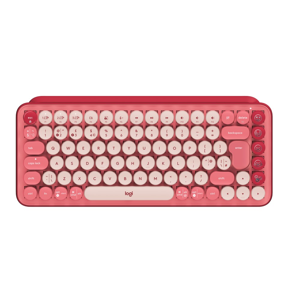 920-010727 Logitech POP Keys Tastiera Meccanica Wireless con Tasti Emoji Personalizzabili, Design Co