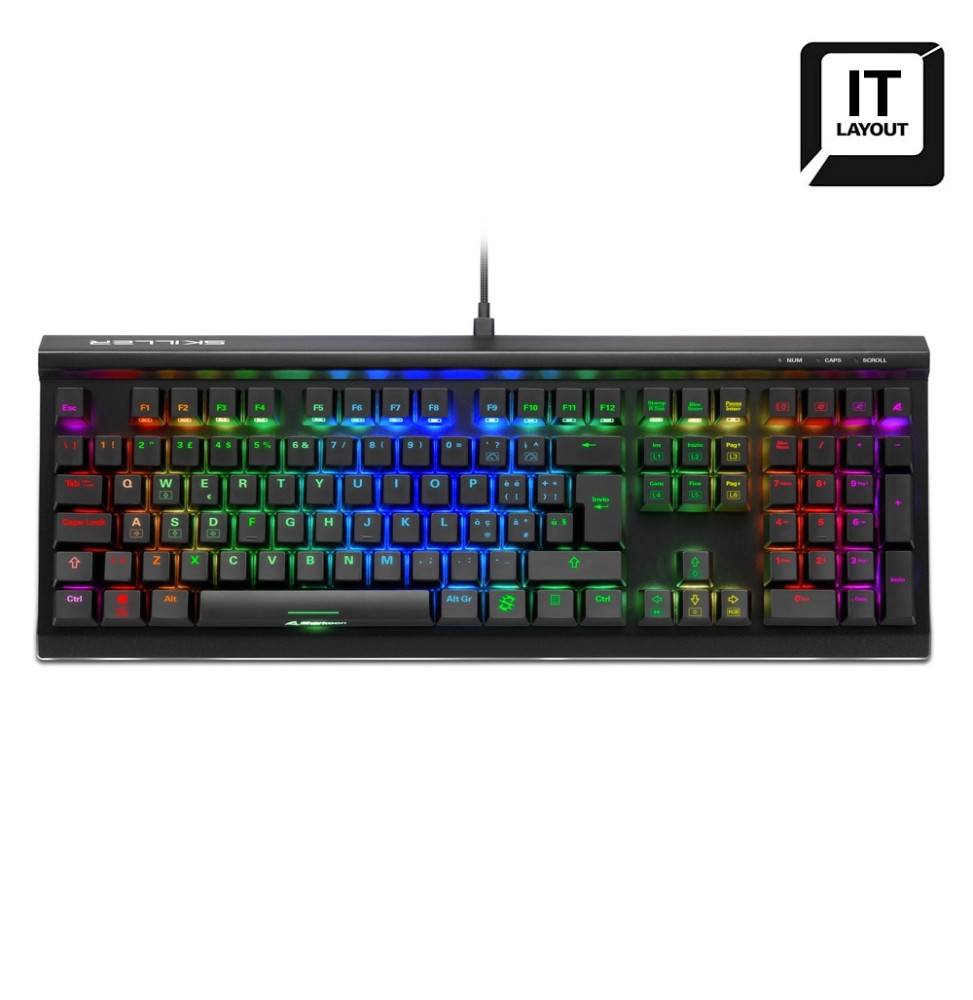 SKILLER SGK60 RED Sharkoon SKILLER SGK60 tastiera USB QWERTY Italiano Nero