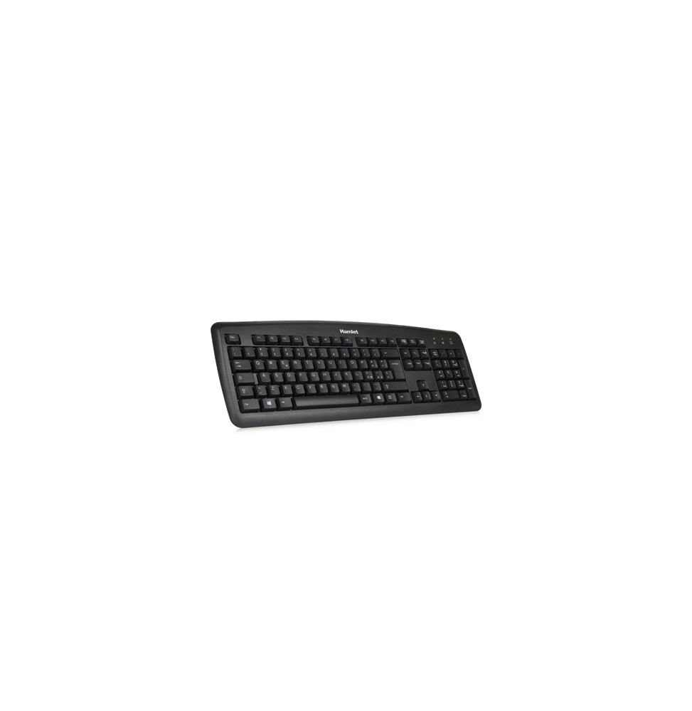 XKKITA2-U4W-BK Hamlet Tastiera usb professionale con layout Inglese Internazionale Euro colore nero