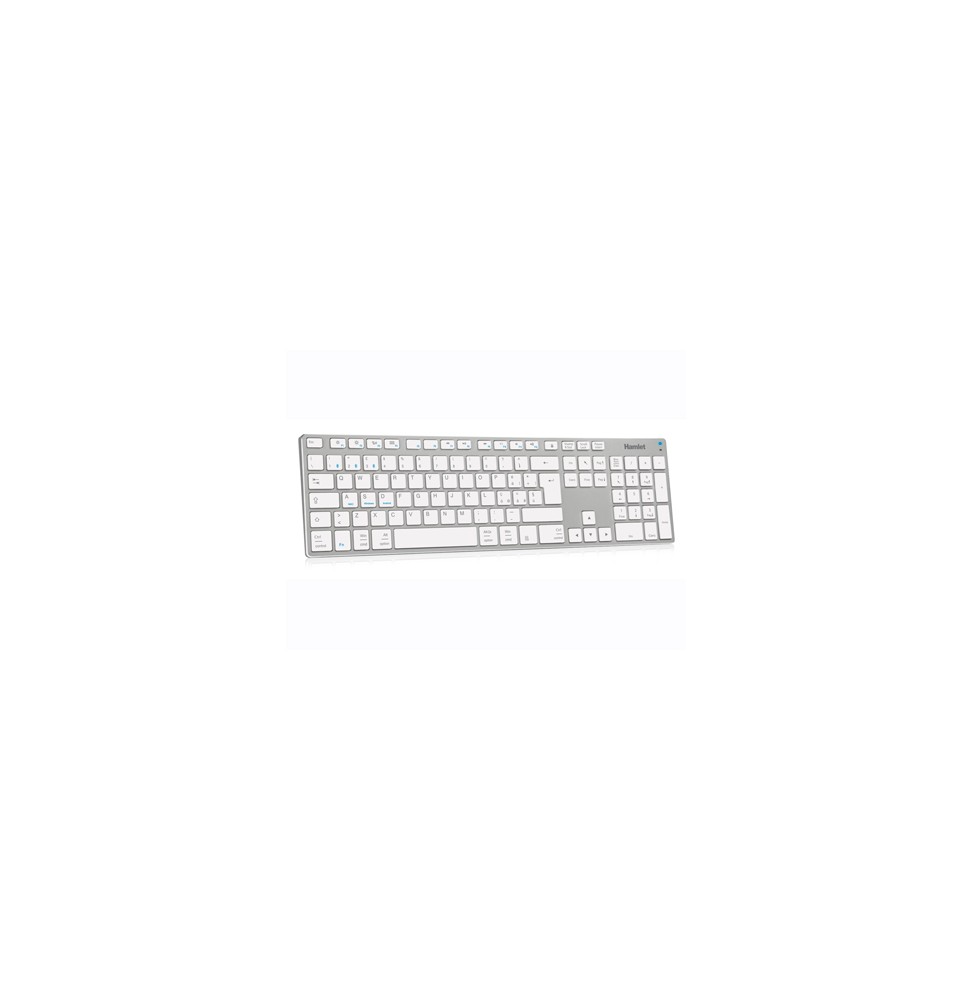 Hamlet XKKITA-MCBT tastiera Bluetooth Italiano Argento, Bianco