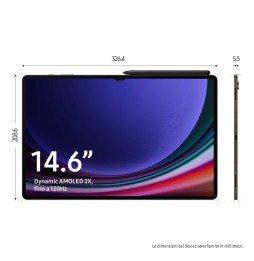 SM-X916BZAAEUE Samsung Galaxy Tab S9 Ultra Tablet AI Android 14.6 Pollici Dynamic AMOLED 2X 5G RAM 1