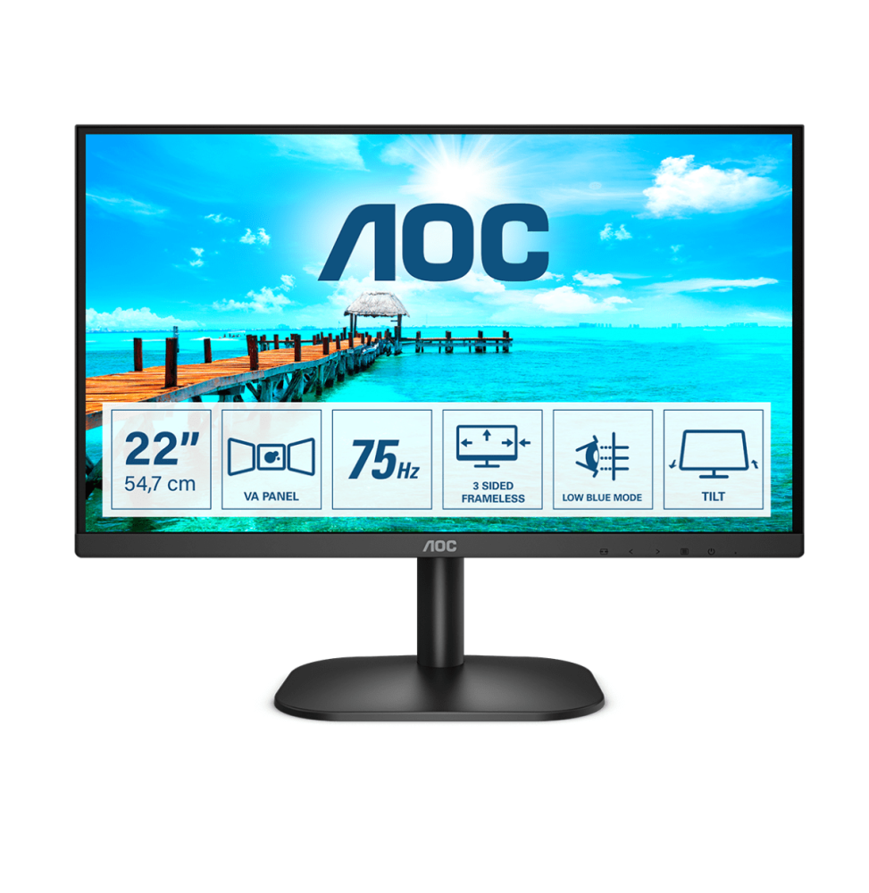 AOC B2 22B2H Monitor PC 54,6 cm (21.5") 1920 x 1080 Pixel Full HD LED Nero