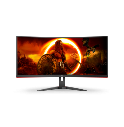 AOC G2 CU34G2XE/BK LED display 86,4 cm (34") 3440 x 1440 Pixel Wide Quad HD LCD Nero, Rosso
