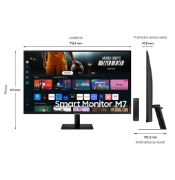 LS32DM700UUXEN Samsung Smart Monitor M7 - M70D da 32'' UHD Flat