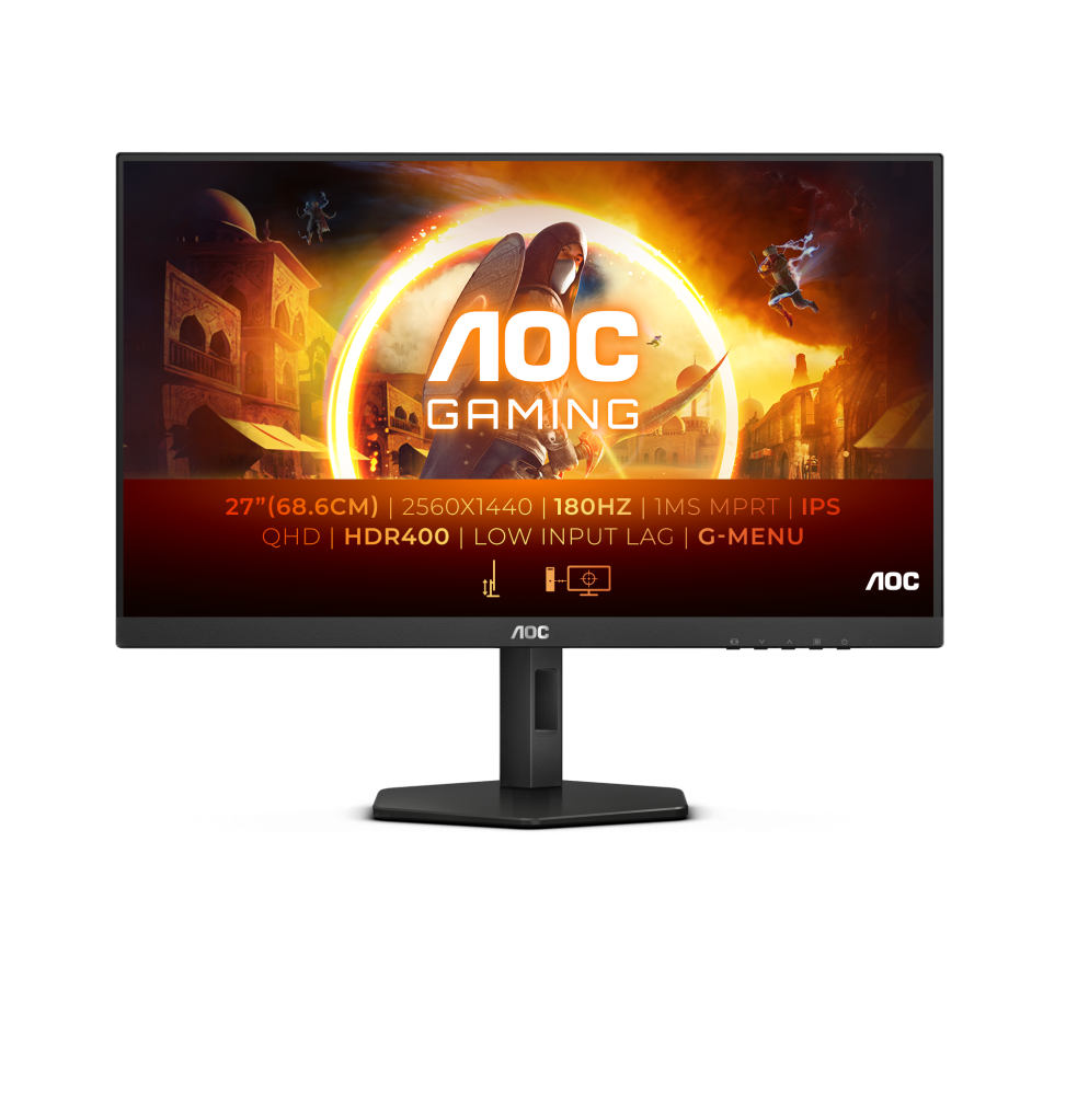 AOC Q27G4X LED display 68,6 cm (27") 2560 x 1440 Pixel Quad HD LCD Nero, Rosso
