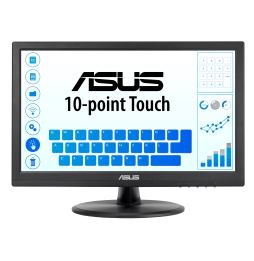 ASUS VT168HR Monitor PC 39,6 cm (15.6") 1366 x 768 Pixel WXGA LED Touch screen Nero