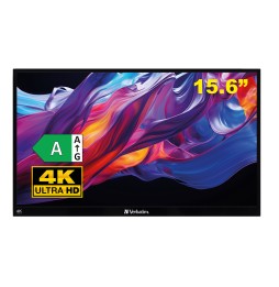 Verbatim 32238 Monitor PC 39,6 cm (15.6") 3840 x 2160 Pixel 4K Ultra HD LCD Touch screen Nero