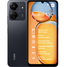 MZB0GXMEU Xiaomi Redmi 13C 17,1 cm (6.74") Doppia SIM Android 13 4G USB tipo-C 4 GB 128 GB 5000 mAh