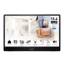 9S6-3PB70H-021 MSI PRO MP161DE E2 Monitor PC 39,6 cm (15.6") 1920 x 1080 Pixel Full HD LED Nero