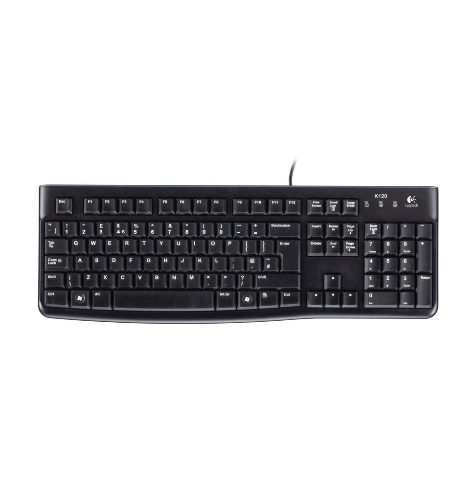 920-002485 Logitech K120 Corded Keyboard tastiera USB QWERTZ Ceco Nero