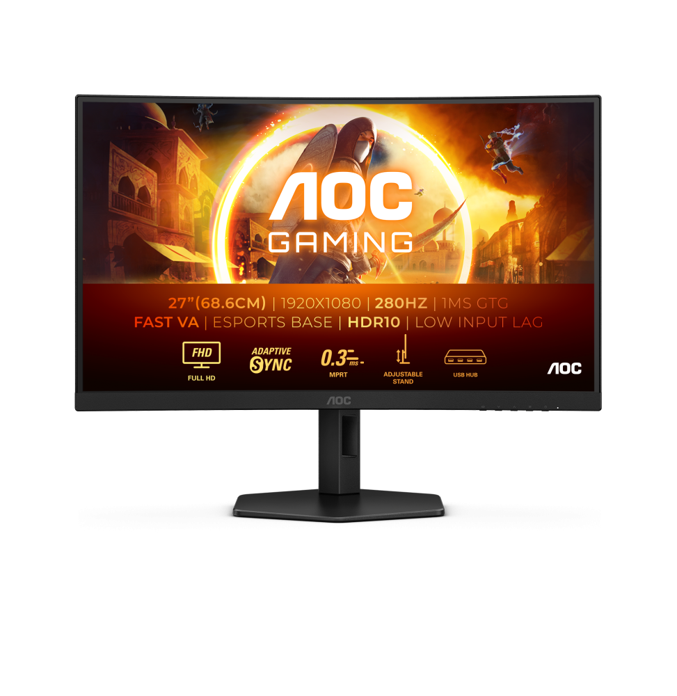 AOC G4 C27G4ZXU Monitor PC 68,6 cm (27") 1920 x 1080 Pixel Full HD LED Nero