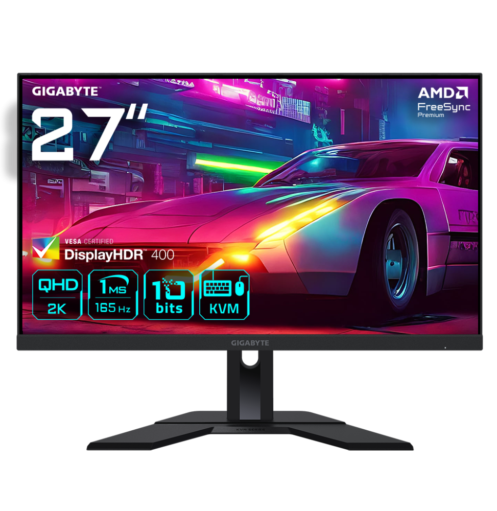 M27Q-EK GIGABYTE M27Q 27" Monitor da gioco QHD - 2560 x 1440 (QHD), 170Hz, 0,5ms, KVM, 350 cd/m², Fr