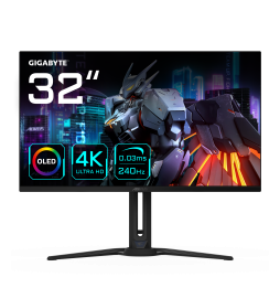 GIGABYTE Monitor da gioco AORUS FO32U2 OLED da 32” - 3840 x 2160 (UHD), 240Hz, 0,03ms, KVM, 250 cd/m