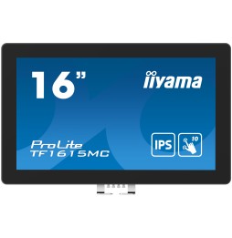 iiyama ProLite TF1615MC-B1 Monitor PC 39,6 cm (15.6") 1920 x 1080 Pixel Full HD Touch screen Nero