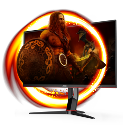 AOC G2 U28G2XU2/BK LED display 71,1 cm (28") 3840 x 2160 Pixel 4K Ultra HD Nero, Rosso