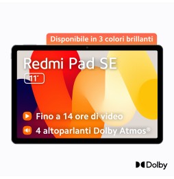 VHU4448EU Xiaomi Redmi Pad SE Qualcomm Snapdragon 128 GB 27,9 cm (11") 4 GB Android 13 Grafite, Grig