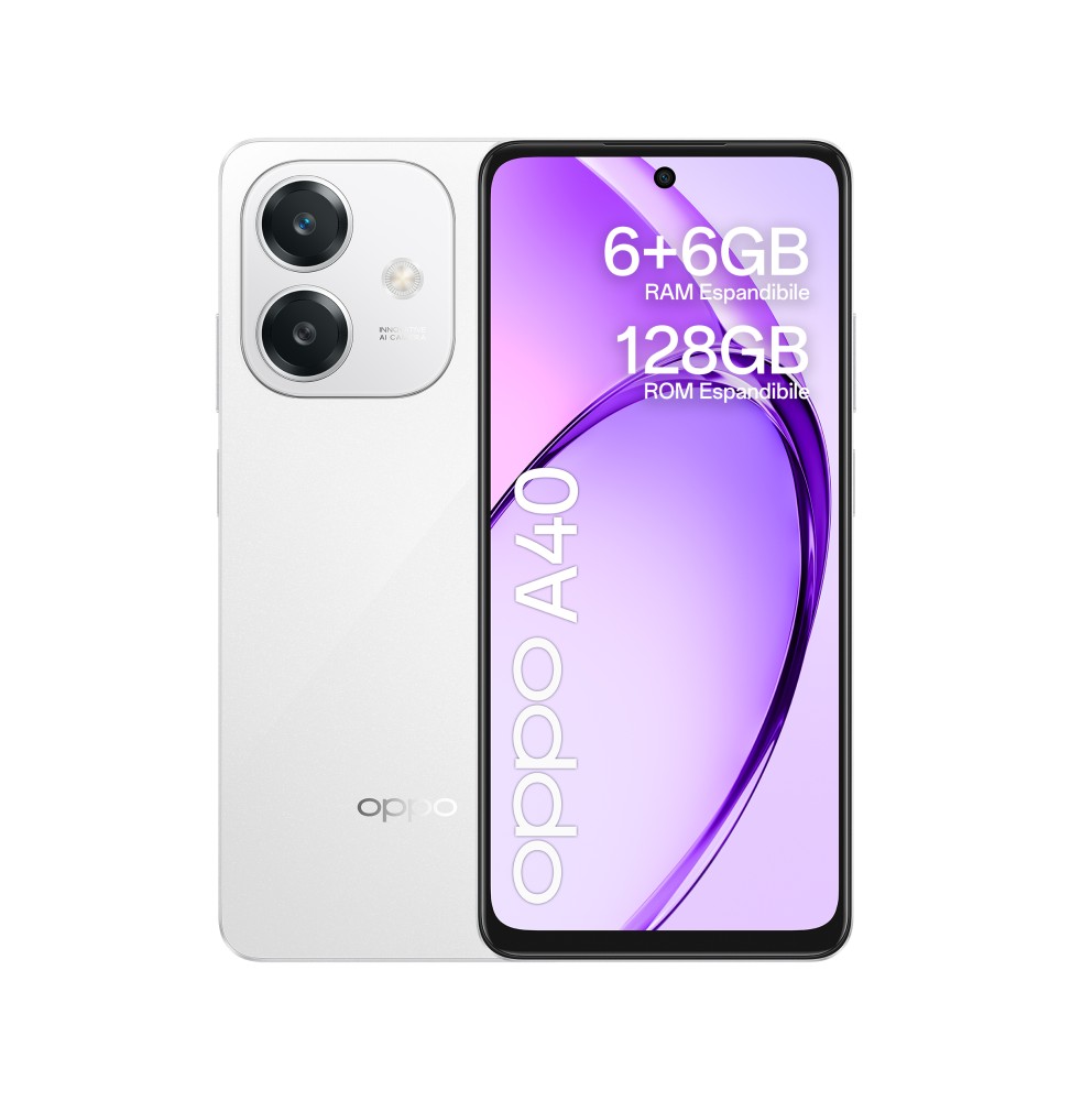 110010347453 OPPO A40 Smartphone, Fotocamera AI 50MP, Selfie 5MP, Display 6.67” 90HZ LCD HD+, 5100mA