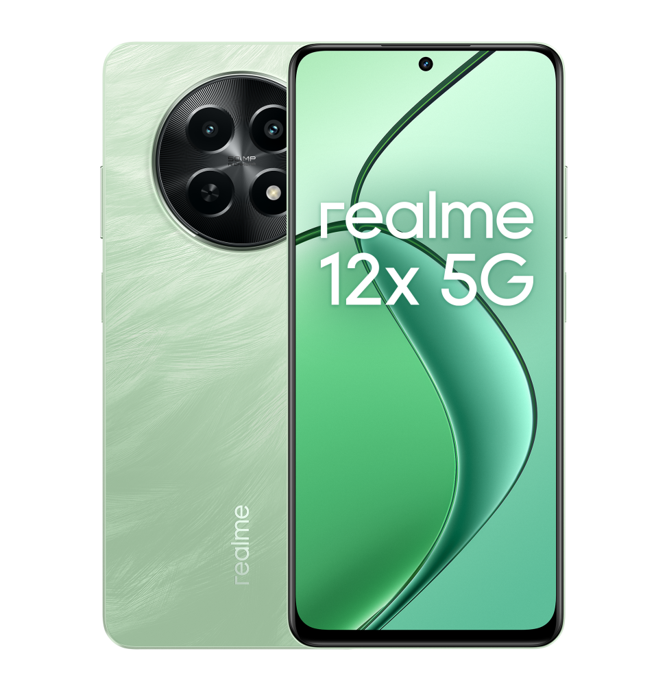 0114870300 realme 12x 16,9 cm (6.67") Doppia SIM Android 14 5G USB tipo-C 8 GB 256 GB 5000 mAh Verde