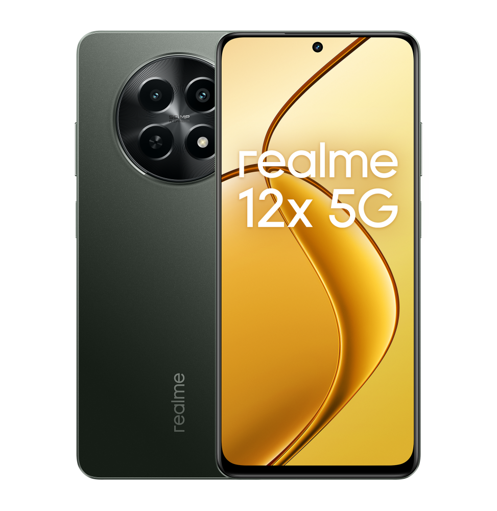 0114880300 realme 12x 16,9 cm (6.67") Doppia SIM Android 14 5G USB tipo-C 8 GB 256 GB 5000 mAh Nero