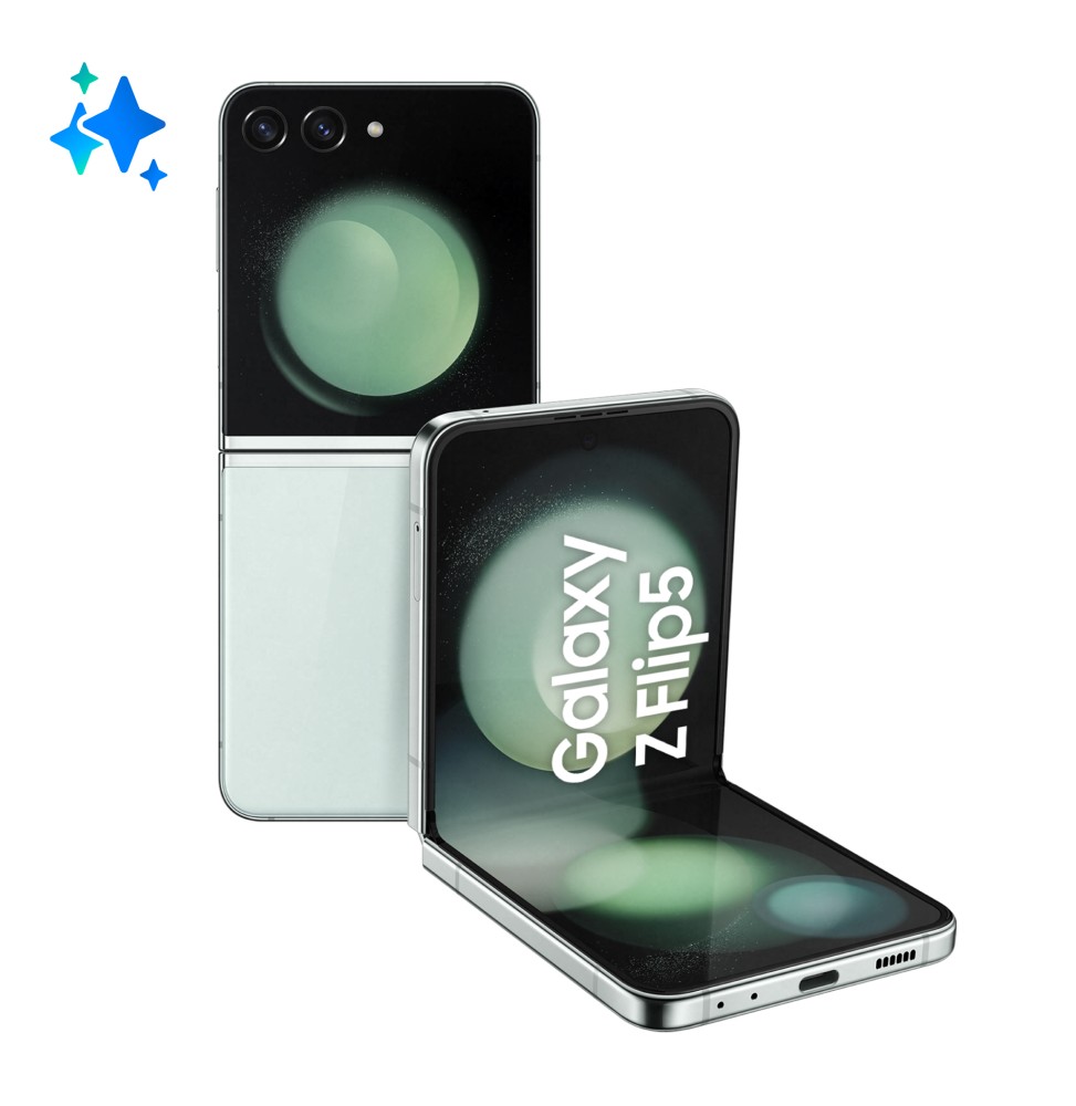 SM-F731BLGHEUE Samsung Galaxy Z Flip5 Smartphone AI RAM 8GB Display 3,4" Super AMOLED/6,7" Dynamic A
