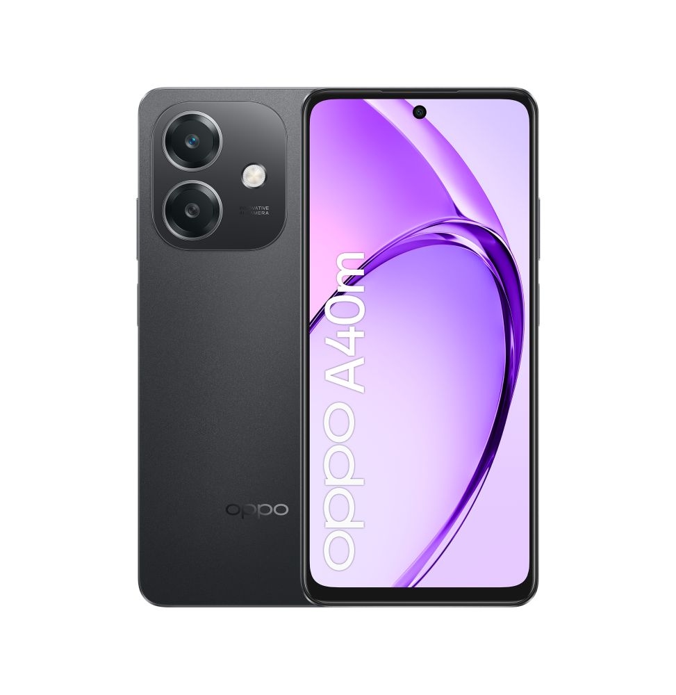 A40M Sparkle Black OPPO A40M Smartphone, Fotocamera AI 50MP, Selfie 5MP, Display 6.67” 90HZ LCD HD+,