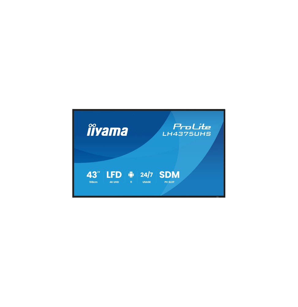 iiyama LH4375UHS-B2AG visualizzatore di messaggi Pannello piatto per segnaletica digitale 125,7 cm (