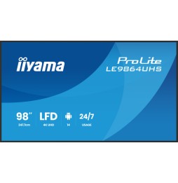 iiyama LE9864UHS-B1AG visualizzatore di messaggi Pannello piatto per segnaletica digitale 2,49 m (98
