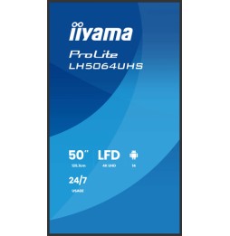 iiyama LH7564UHS-B1AG visualizzatore di messaggi Pannello piatto per segnaletica digitale 190,5 cm (